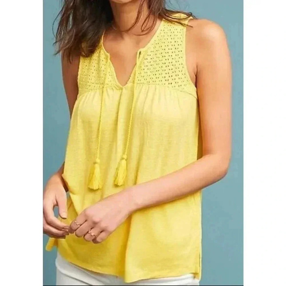 Anthropologie Yellow Akemi Kin Sleeveless Piaf Tank Top XS - Picture 1 of 3